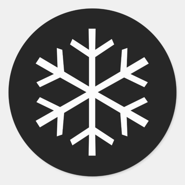 Pop Art Snowflakes Runder Aufkleber (Vorderseite)
