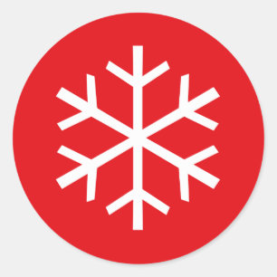 Pop Art Snowflakes Runder Aufkleber