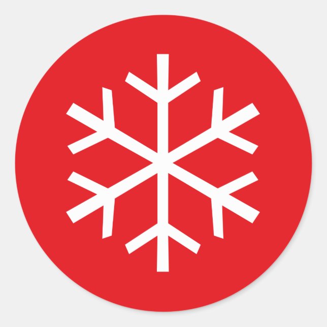 Pop Art Snowflakes Runder Aufkleber (Vorderseite)