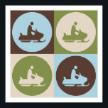 Pop Art Snowmobiling Poster<br><div class="desc">Pop Art Snowmobiling. Erleben Sie dieses lustige Design mit Ihrem Hobby,  Beruf oder Besessenheit auf großen T - Shirt,  Aufklebern & vielem mehr. Sie machen auch tolle Geschenke!</div>