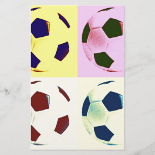 Pop Art Soccer Balls Briefpapier