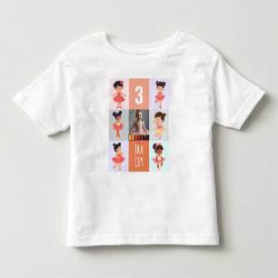 Pop-Art Soft-Pastell Baby-Ballerina-Birthday-Foto Kleinkind T-shirt