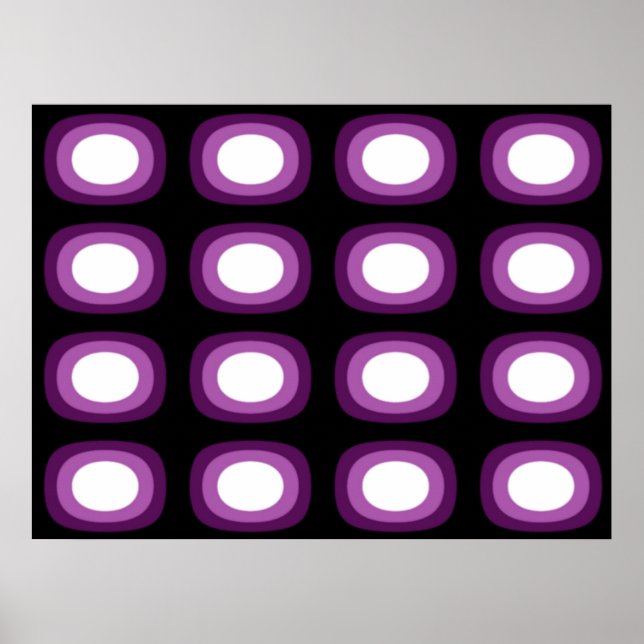 Pop Art Soft Violet Blobs Poster (Vorne)