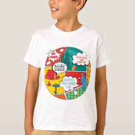 Pop Art Sommercampingplatz Spaß T-Shirt