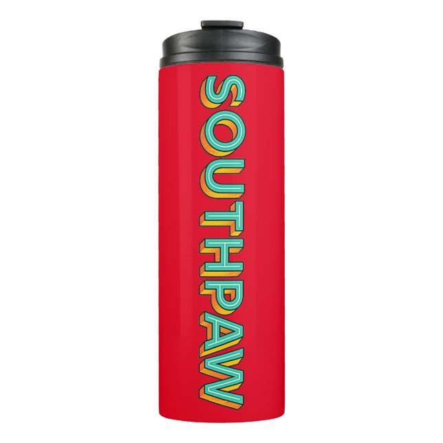 Pop Art Southpaw Thermal Tumbler Thermosbecher (Vorderseite)