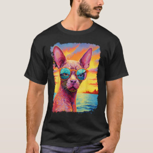 Pop Art Sphynx Haarlos Katze Hawaiian T-Shirt