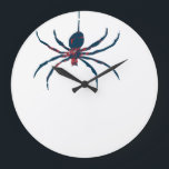 Pop Art Spider Große Wanduhr<br><div class="desc">Pop Art Spider. Design ist auf anderen Produkten erhältlich.</div>