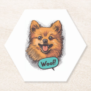 Pop Art Spitz � Retro Comic Dog Untersetzer