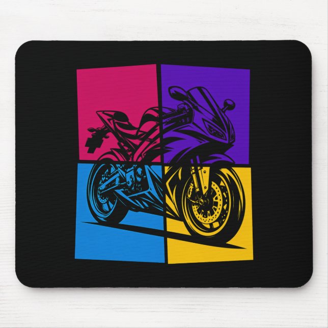 Pop-Art-Sportbike Mousepad (Vorne)