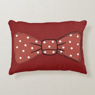 Pop Art Spotty Red Bow Krawatte Dekokissen