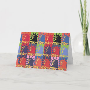 Pop Art Statue of Liberty American Karte