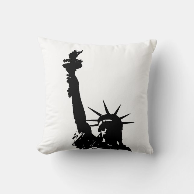 Pop Art Statue of Liberty American MoJo Pillow Kissen (Vorderseite)
