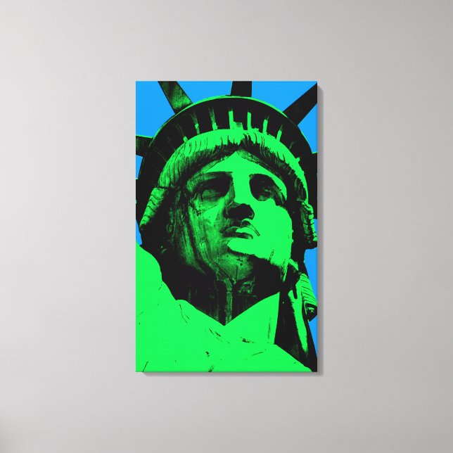 Pop Art Statue of Liberty Leinwanddruck (Vorderseite)