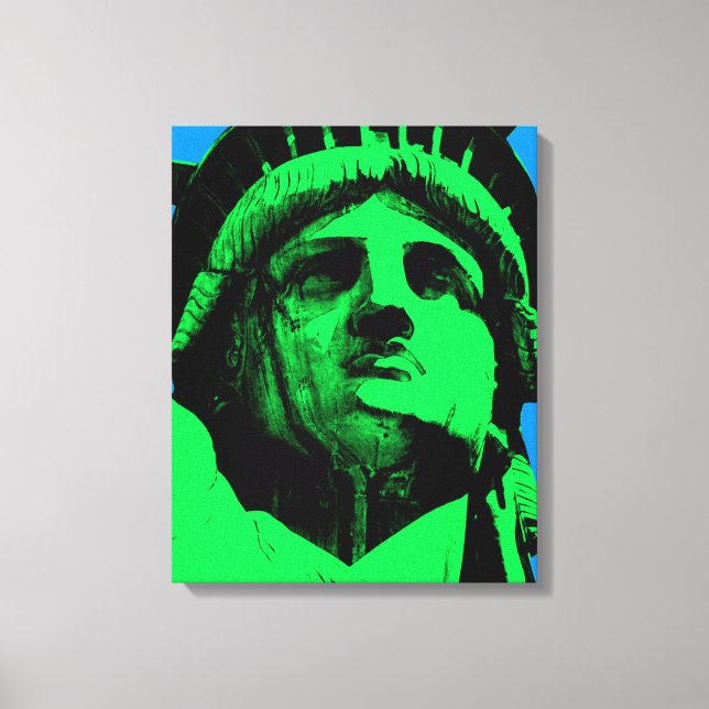Pop Art Statue of Liberty Leinwanddruck (Vorderseite)