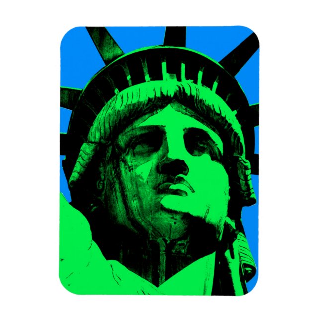 Pop Art Statue of Liberty Magnet (Vertikal)