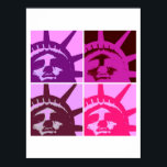 Pop Art Statue of Liberty Poster<br><div class="desc">Pop Art New York City Monument Artworks - Unabhängige USA Gebäude mit nationalen Symbolen</div>