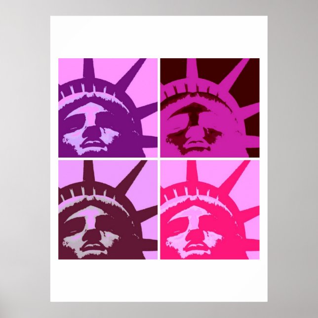 Pop Art Statue of Liberty Poster (Vorne)