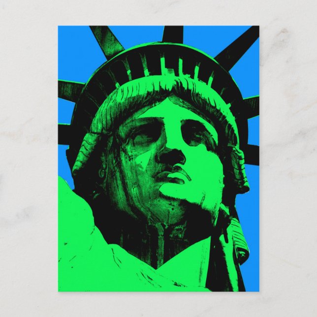 Pop Art Statue of Liberty Postkarte (Vorderseite)