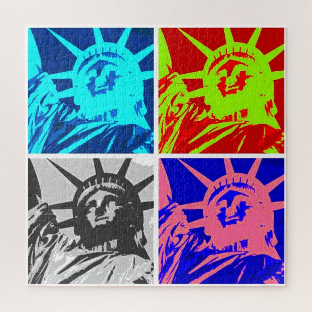 Pop Art Statue of Liberty Puzzle (Vertikal)