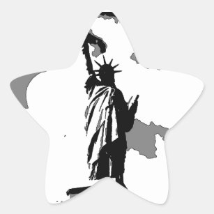 Pop Art Statue of Liberty Stern-Aufkleber