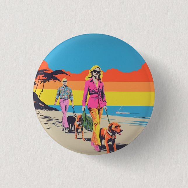 Pop-Art-Stil-Anstecknadel, Button-Abzeichen, Stran Button (Vorderseite)
