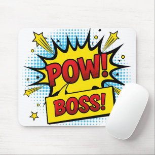 Pop-Art-Stil POW-Chef Moderner Profi Mousepad