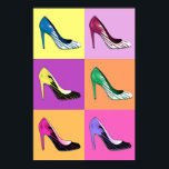 Pop Art Stiletto Pumps / Schuhe / Heelse Poster<br><div class="desc">Poster in einer "Glorification of the Stiletto": Pop Art Rendering der geliebten stiletto Pumpe</div>