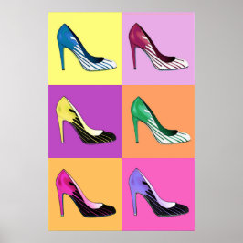 Pop Art Stiletto Pumps / Schuhe / Heelse Poster