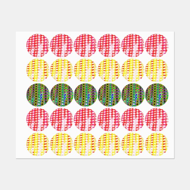 Pop-Art-Stoff Etiketten (Blatt)