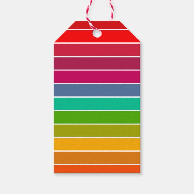 Pop Art Stripes Geschenkanhänger (Vorderseite)