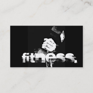 Pop Art Style Personal Trainer Black Business Card Visitenkarte