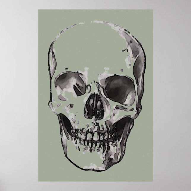 Pop Art Style Skull Poster (Vorne)
