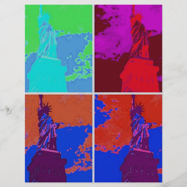 Pop Art Style Statue of Liberty (Vorderseite)