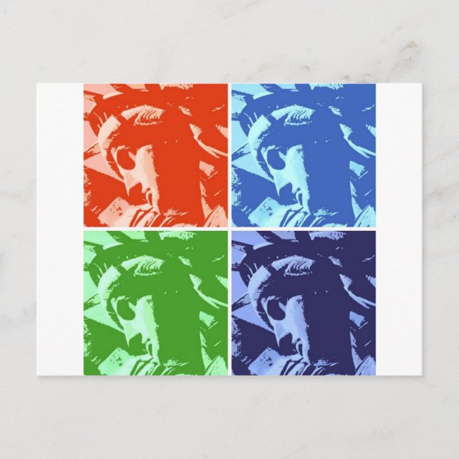 Pop Art Style Statue of Liberty New York Postkarte (Vorderseite)