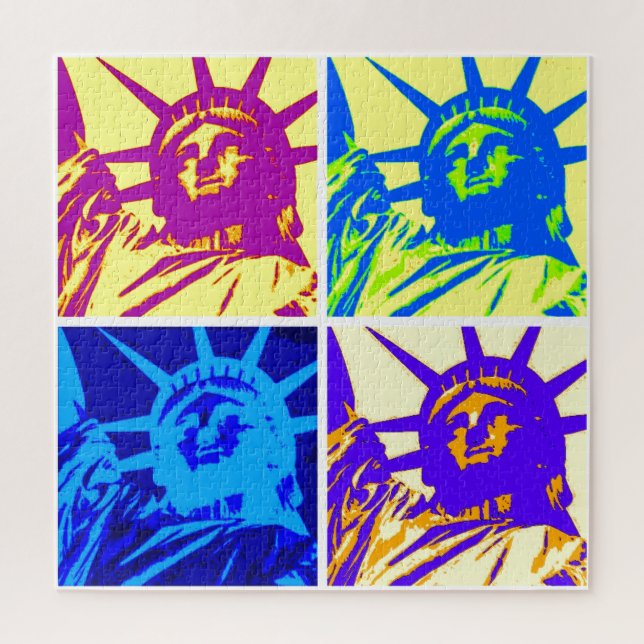 Pop Art Style Statue of Liberty Puzzle (Vertikal)
