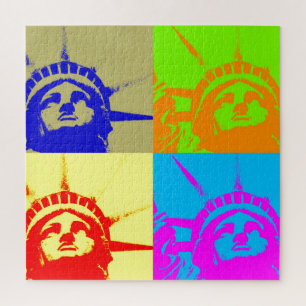 Pop Art Style Statue of Liberty Puzzle