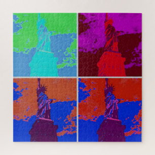 Pop Art Style Statue of Liberty Puzzle
