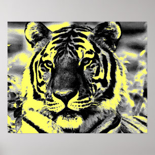 Pop Art Style Tiger Poster