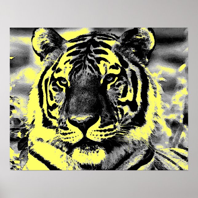 Pop Art Style Tiger Poster (Vorne)