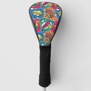 Pop Art Style - Whimsical Retro Comic Explosion Golf Headcover