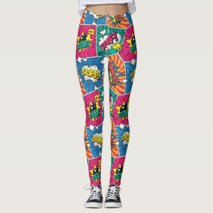 Pop Art Style - Whimsical Retro Comic Explosion Leggings