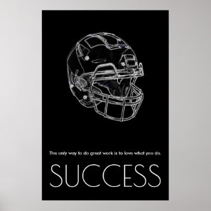 Pop Art Success Motivierend Football Trendy Poster