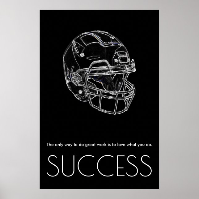 Pop Art Success Motivierend Football Trendy Poster (Vorne)