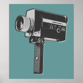 Pop Art Super 8 Filmkamera Poster