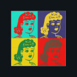 "Pop Art Tante Fritzi" Holzdruck<br><div class="desc">Wir adaptierten Tante Fritzi und gaben ihr einen Retro-Pop-Art-Look. Fügen Sie Ihrem Dekor mit diesem einzigartigen Bild einen Pop Farbe hinzu!</div>