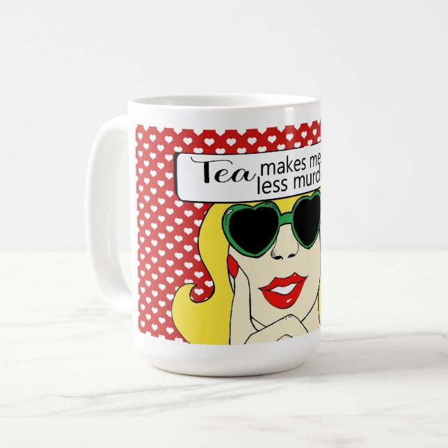 Pop Art Tea Tasse (Vorderseite Links)
