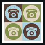 Pop Art Telefone Poster<br><div class="desc">Pop Art Telefone. Erleben Sie dieses lustige Design mit Ihrem Hobby,  Beruf oder Besessenheit auf großen T - Shirt,  Aufklebern & vielem mehr. Sie machen auch tolle Geschenke!</div>