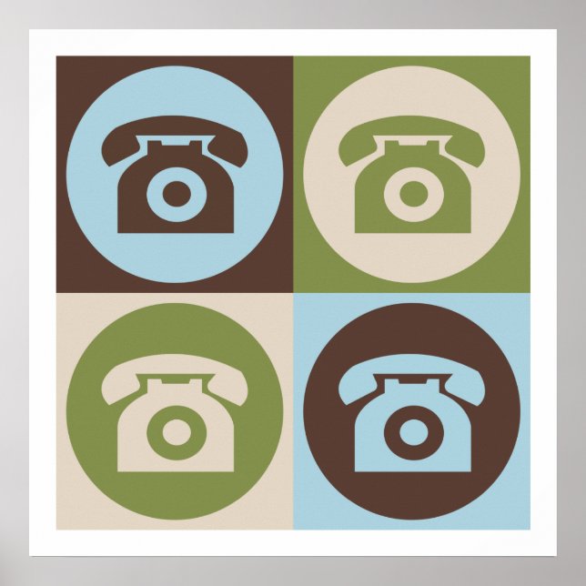 Pop Art Telefone Poster (Vorne)