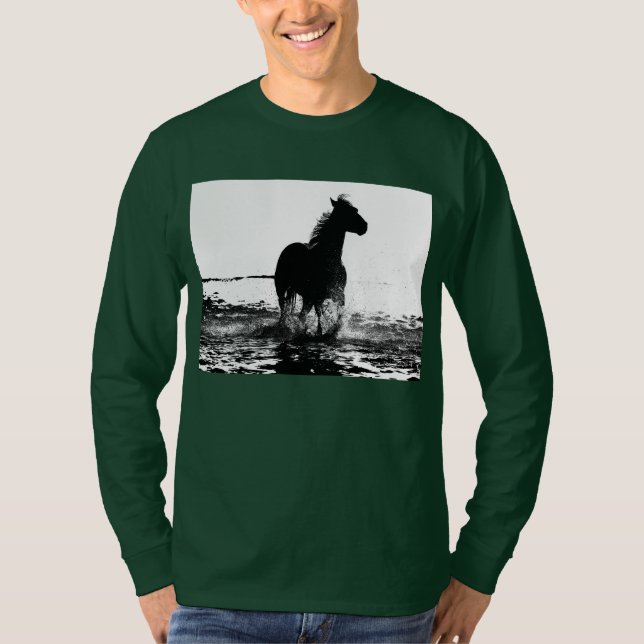 Pop Art Template Deep Forest Green Elegante Modern T-Shirt (Vorderseite)