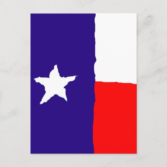 Pop Art Texas Staatsflagge Postkarte (Vorderseite)